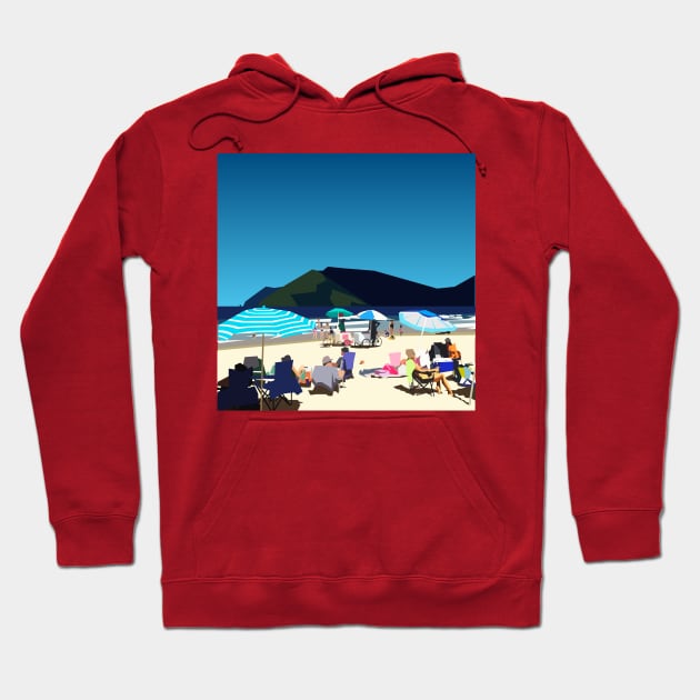 A Day at The Beach Hoodie by nicholashugginsdesign